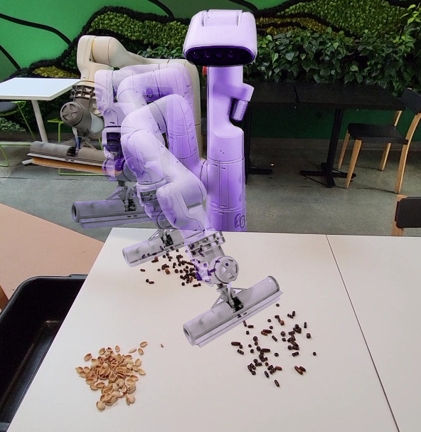 Robotic Table Wiping via Reinforcement Learning and Whole-body Trajectory Optimization 